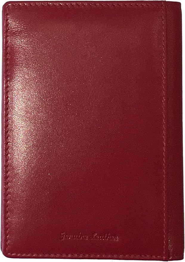 Personalized Monogrammed Red Leather RFID Passport Wallet