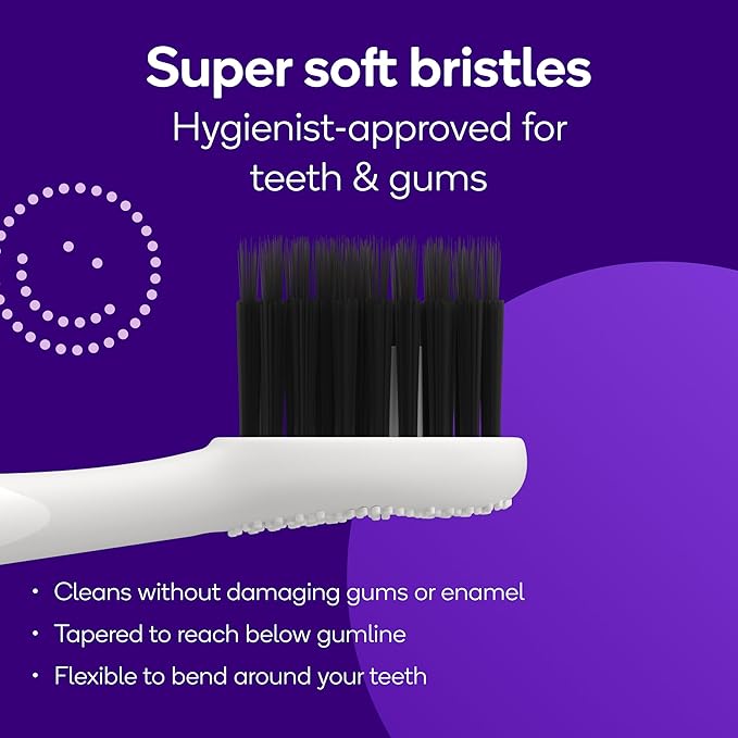 BURST Genuine Replacement Heads for Original Sonic Electric Toothbrush (White/3 Pack) | Ultra Soft Bristles for a Deep Clean | Stain & Plaque Removal