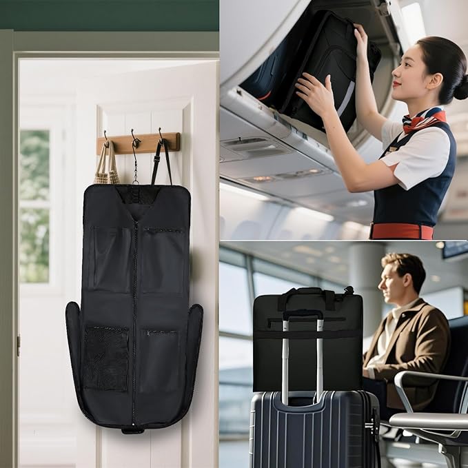 Garment Bags for travel,Hanging clothes Bag for Men Women,Suit Bags with Shoulder Strap,Wedding dress/shirt carry on luggage with fence hook,Wrinkle Free foldable duffle bag,Waterproof luux travel bag
