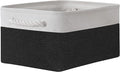 TheWarmHome Storage Bins for Shelves - 1 Pack 13.8x9.7x6.7 inch Storage Basket for Organizing for Closet Organizer Cubes Laundry Cloth Nursery (White & Black)