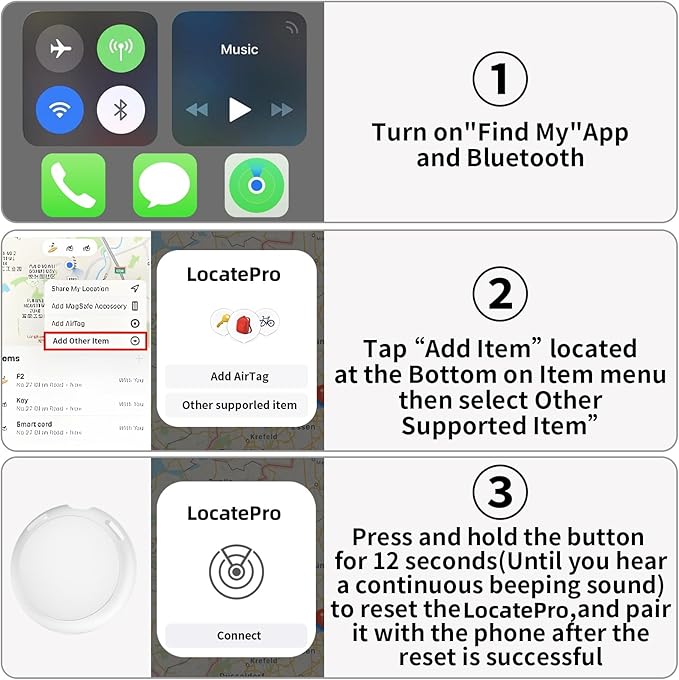 No Subscription Mini GPS Tracker for Vehicles Work with Find My(iOS Only)Magnetic Case Real Time Air Tracker Tag Hidden Car Location Tracking Device Global Coverage No Monthly Fee or SIM Card Required
