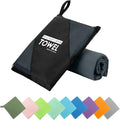 Microfiber Travel Towel, Soft Lightweight Quick Dry Towel, Super Absorbent Compact Travel & Sports & Beach Towels for Camping, Backpack, Gym, Swimming, Yoga, Hiking (L:24"×48" -Dark Gray)