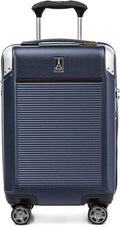 Travelpro Platinum Elite Hardside Expandable Carry on Luggage, 8 Wheel Spinner, TSA Lock, Hard Shell Polycarbonate Suitcase, True Navy Blue, Compact Carry on 20-Inch