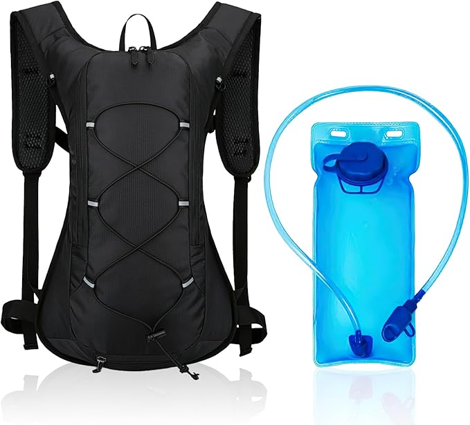 Hydration Backpack, Cycling Backpack Outdoor,Lightweight Hydration Pack with 70 oz 2L Hydration Bladder, Water Backpack for Running, Hiking, Cycling, Climbing, Camping, Biking