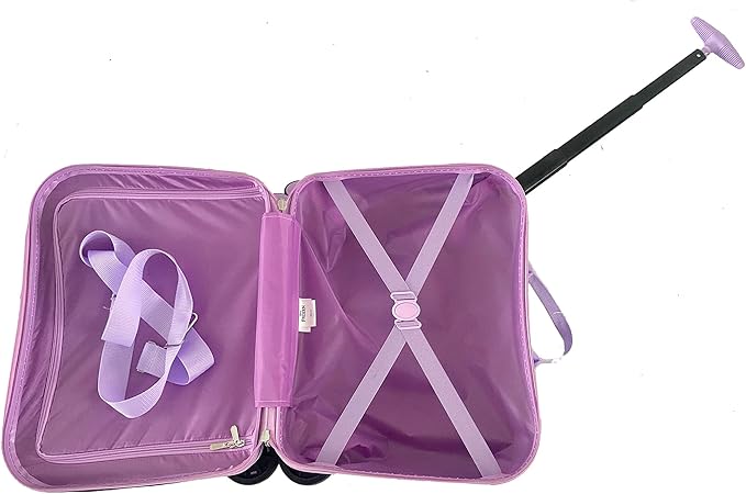 Disney Frozen Ride on Suitcase for Kids, 18'' Suitcase with Seat for Kids, Childre Riding Luggage, Cute Lightweight Travel LuggageTrolley
