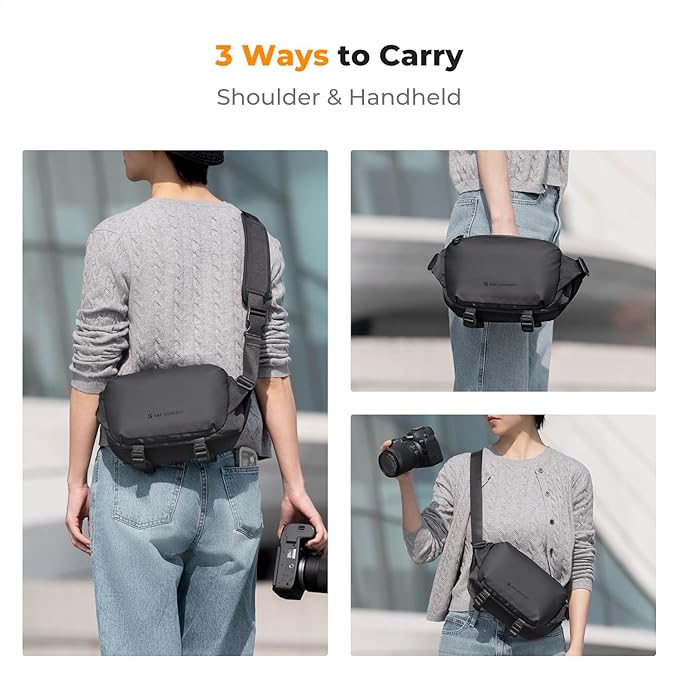 K&F Concept 2 in 1 Sling Bag Everyday Shoulder Bag & Multifunction Photography Crossbody Camera DSLR Backpack Portable Bag