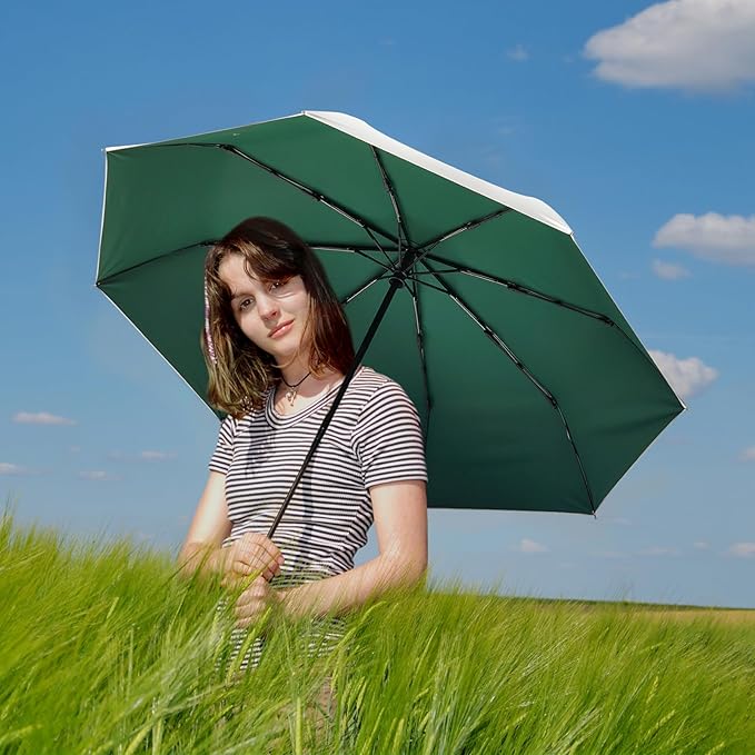 G4Free UPF 50+ UV Protection Large Travel Umbrella 42/46 Inch Auto Open Close Windproof Sun Blocking Umbrella