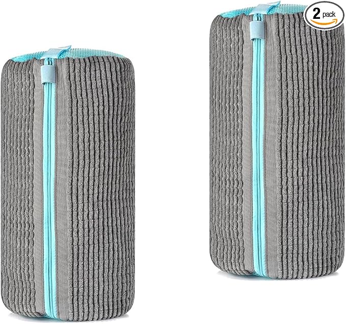 Shoe Cleaning Bags2-Pack Shoe Washing Machine Bags - Universal Laundry Shoe Cleaning Bags for Washer & Dryer, Fits All Shoe Types (Grey)