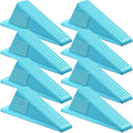 Frienda 8 Pcs Jumbo Door Stoppers Heavy Duty Door Stopper Tall up to 2inch Tall Wedge TPR Large Wedge Stackable Big Rubber Doorstop for Hotel Carpet Hardwood Concrete and Tile (Blue)
