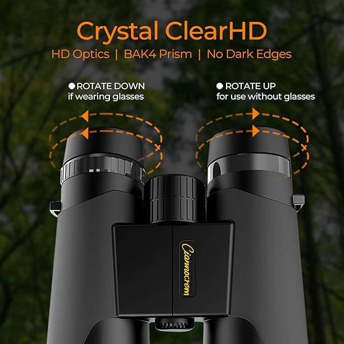 12x42 Binoculars for Adults High Powered with Phone Adapter,Build by Powerful Glasses Large View to Watch Football Games,a Travel,Hiking,Bird Watching,Survival and Hunting Gadgets for Men