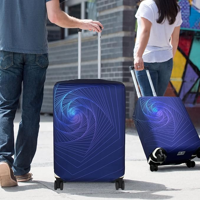 Explore Land Travel Luggage Cover Suitcase Protector Fits 27-30 Inch Case (Gyrotropic, L)