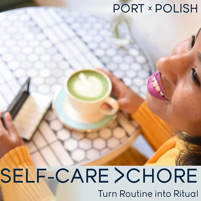 PORT X POLISH Designer Weekly Pill Box Organizer (AM/PM 2X Daily, Lilac) | Compact, Stylish 7-Day Vitamin Supplement Case | Cute Portable Mini Travel Medicine Carrier | BPA-Free Pillbox Caddy