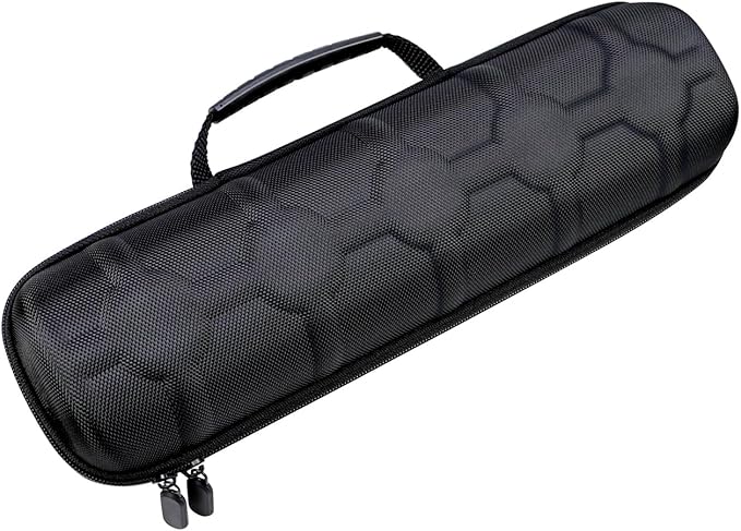 Juntan 5 Slots Hard Watch Travel Case, Portable Nylon Zipper Storage Organizer Box for Men Women with Soft Compressible Foam Pillow Black