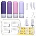 16 Pack Travel Bottles Set for Toiletries, Leakproof Travel Containers for Toiletries TSA Approved Silicone Travel Accessories Squeezable Refillable 3oz for Shampoo Conditioner Lotion