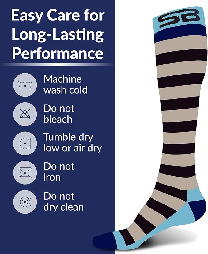 SB SOX Compression Socks for Men & Women (20-30 mmHg) - Best Support Stockings for Travel, Medical, and Sports - Perfect for Everyday Wear