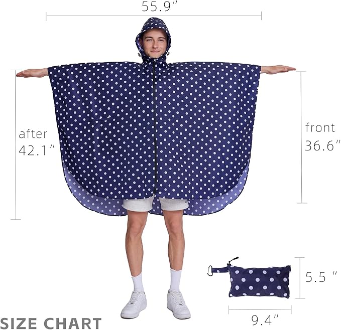 Cloak raincoat Unisex poncho Adult hooded men and women with pockets Mountaineering hiking rainstorm prevention