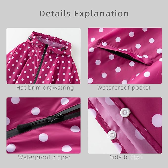 Cloak raincoat Unisex poncho Adult hooded men and women with pockets Mountaineering hiking rainstorm prevention
