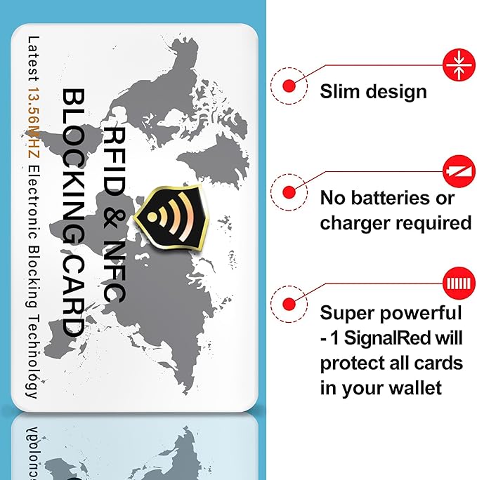 SaiTech IT 10 Pack RFID Blocking Card NFC Contactless Debit/Credit Card ATM Passport Protector ideal for Men & women slim with World map design perfectly fit in wallet(White)