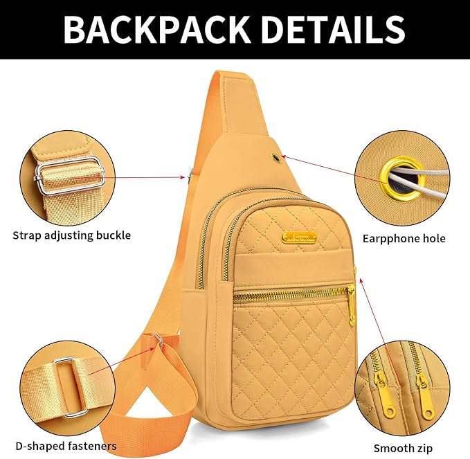 Small Sling Bag For Women Men Casual Crossbody Sling Backpack