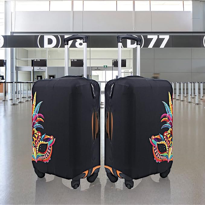 Explore Land Travel Luggage Cover Suitcase Protector Fits 31-32 Inch Case (Carnival, XL)