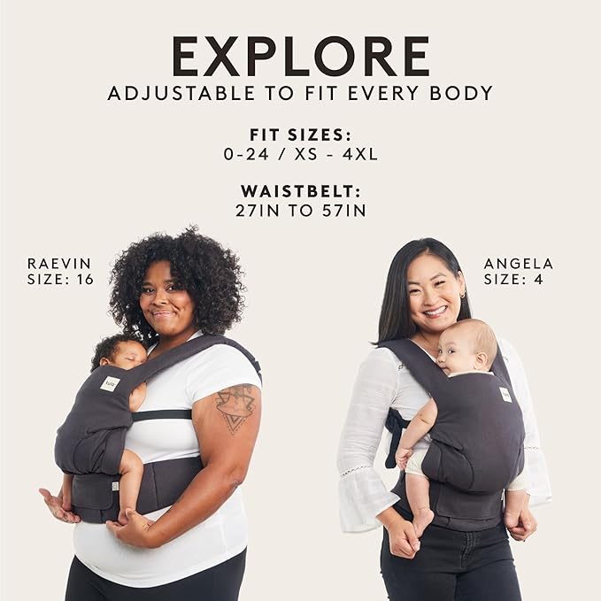 Baby Tula Explore Carriers - Breathable Baby Carrier Newborn to Toddler - Adjustable Toddler Carrier - Multiple Ergonomic Positions Front and Back - Ergonomic Fit for 7-45 lb - Cotton, Discover
