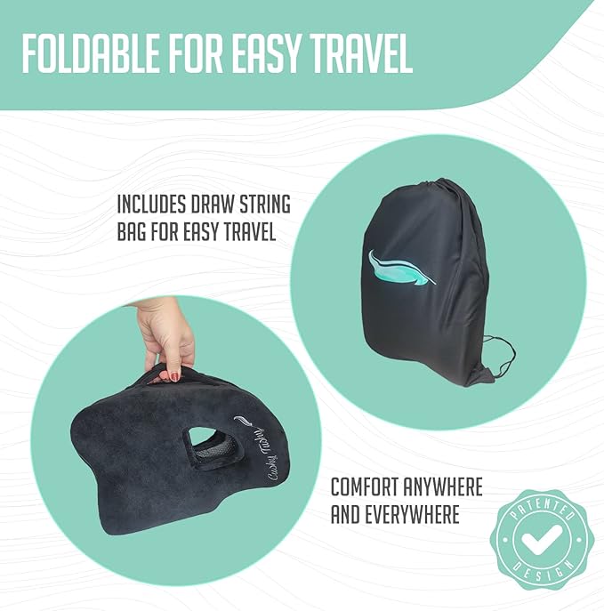 Premium Foldable Piriformis Cushion - Piriformis Pain and Sciatic Pain Relief Cushion - for Home & Office Use, Perfect for Travel or Driving - Piriformis Cushion