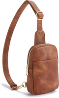 Telena Small Sling Bag for Women Leather Crossbody Fanny Packs Chest Bag for Women