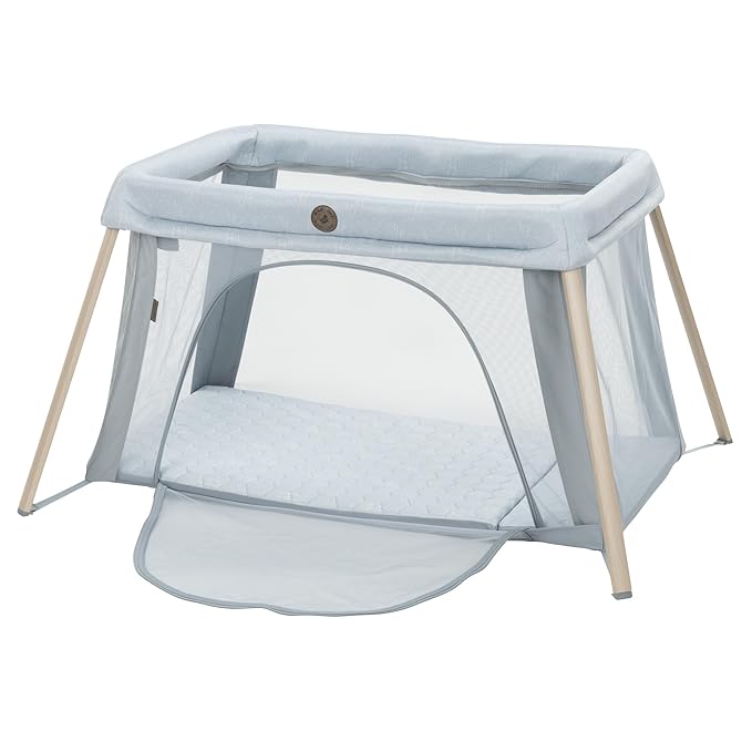 Maxi-COSI Calao Travel Playard, Infant Bassinet, Toddler Playpen, Portable, Lightweight, Foldable, Easy Setup, with Carry Bag, Breathable Mesh, Classic Slate