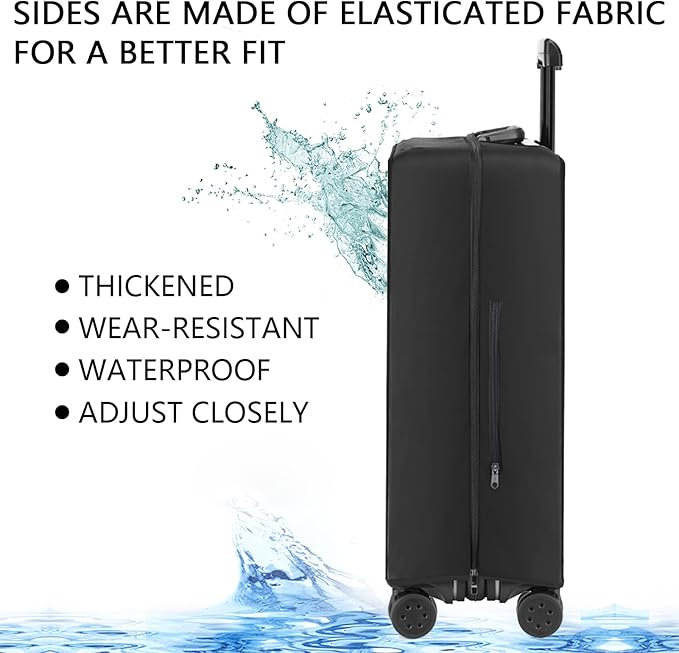 Transparent PVC Suitcase Cover, No Disassembly Required Clear Luggage Protector Suitcase Cover