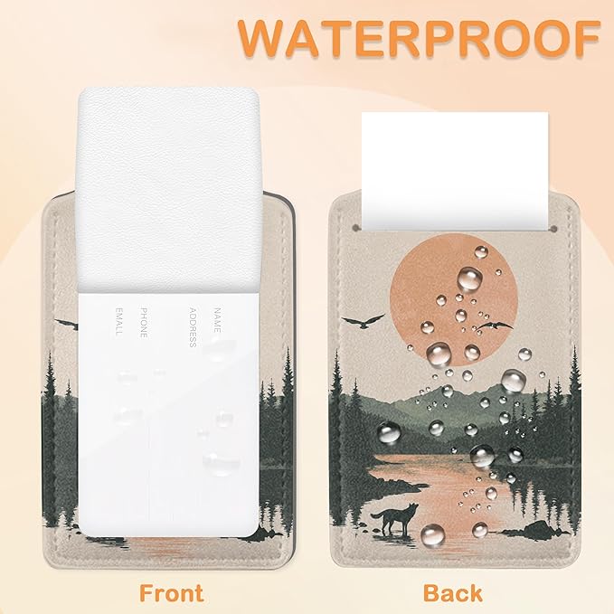 Vintage Mountain Flow 3 Pack Luggage Tags for Suitcases, Sunset Range PU Leather Luggage Tag for Travel, Bag Tags with Privacy Name ID Card and Steel Loop for Women Men