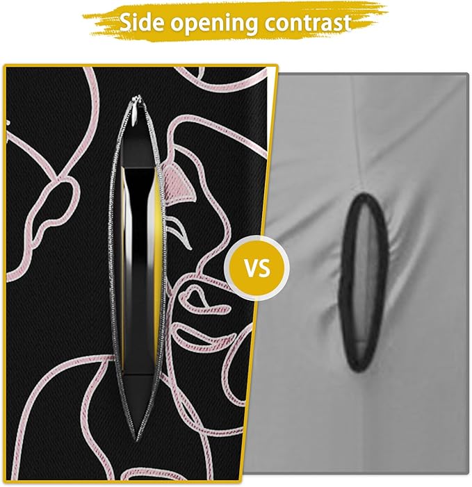 30 Inch PVC Luggage Protector Covers for TSA Approved Clear Suitcase Cover Protector Transparent Luggage Protective Cover Set (Figure, Suitable for 30"-31")