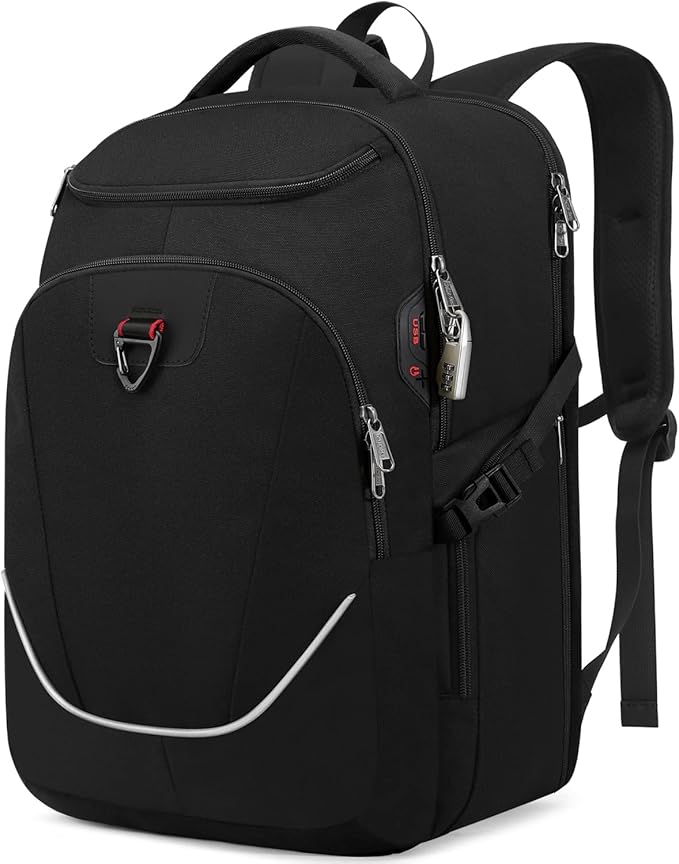 Travel Laptop Backpack, Anti Theft Backpack for Men and Women with USB Charging Port Business Computer Backpack Bag (Black 2811-17 Inch)