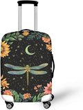 Dragonfly Luggage Cover for Womenn Girl Anti-Scratch Suitcase Covers Fit 30-32 Inch Travel Luggage Covers for Suitcase Star and Moon Luggage Cover Protector Decor Elastic Baggage Case