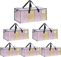VENO 6 Pack Moving Bags Extra Large Storage Bags for College Move-In, Heavy-Duty Storage Totes, Packing Boxes, and Wardrobe Moving Supplies - Durable Laundry Bags for Clothes (Clear, 6 Pack)