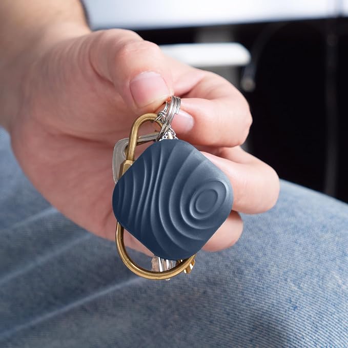 Findhting Key Finder - Bluetooth Tracker Item Locator with Key Chain for Keys Pet Wallets or Backpacks and Tablets (Dark Blue)