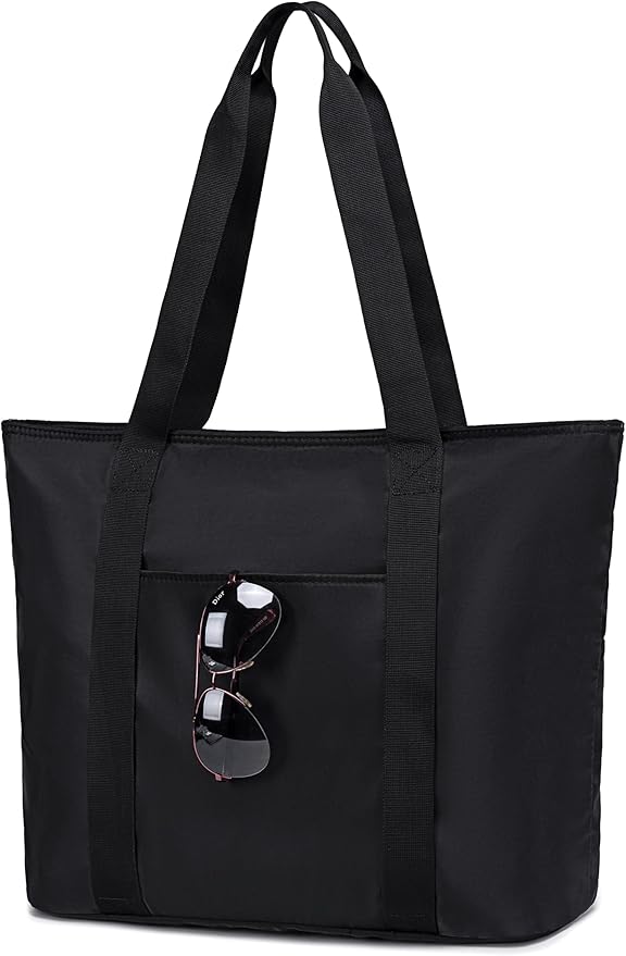 LEDAOU Beach Bags for Women, Beach Bags Waterproof Sandproof, Packable Beach Tote Bag with Zipper Travel Sports