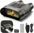 Night Vision Goggles - 4K Full-Color Night Vision Binoculars with 5000mAh Rechargeable Battery, 64GB TF Card for Saving Photos and Videos, 3-inch HD Screen, 18x Zoom, Suitable for Camping, Camouflage