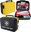 Emergency First Aid Kit 410 PCS – Hard Shell Dual-Color Survival Kit with Glow Interior for Home, Car, Camping & Outdoors
