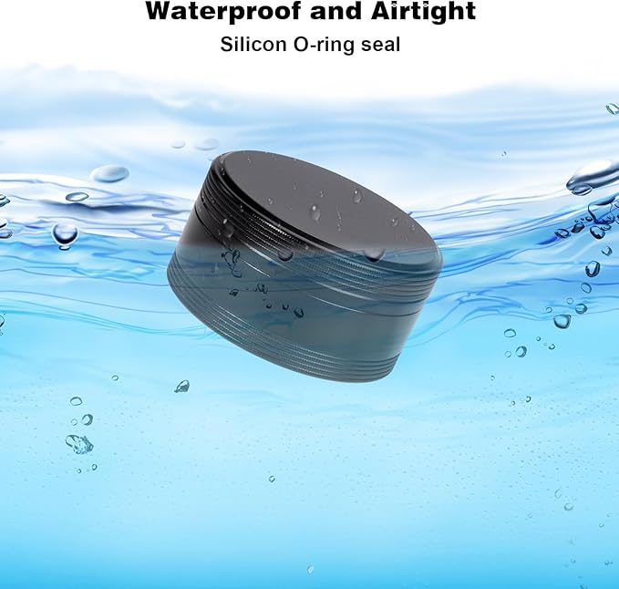 Portable Pill Box Metal Pill Case - Single Waterproof Pill Container for Purse & Pocket Travel Pillbox, Daily Round Aluminium Medicine Organizer Holder to Hold Vitamins, Medication, Fish Oil
