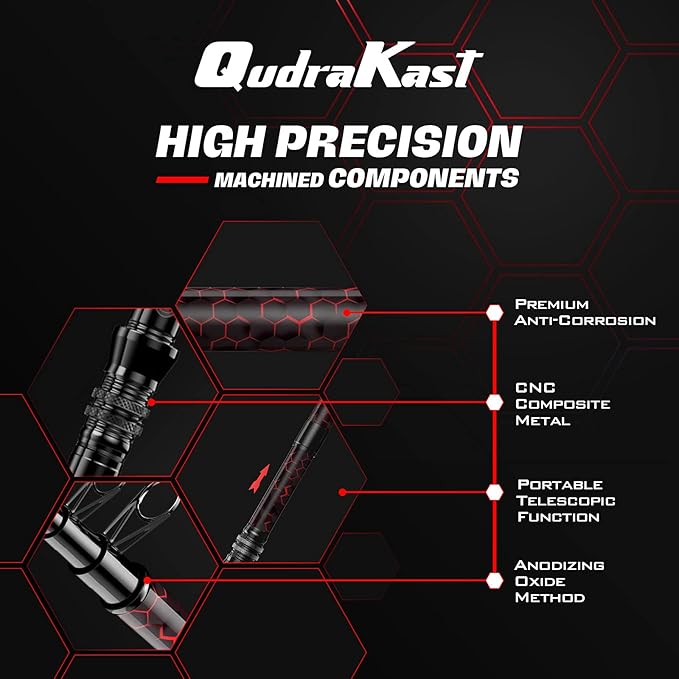 Fishing Rod and Reel Combos, Unique Design with X-Warping Painting, Carbon Fiber Telescopic Fishing Rod with Reel Combo Kit with Tackle Box, Best Gift for Fishing Beginner and Angler