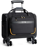 Rolling Laptop Bag - Rolling Briefcase with 4 Spinner Wheels, 17.3 Inch 1680D Nylon Water Resistant Computer Bag for Men and Women Work Travel, Black