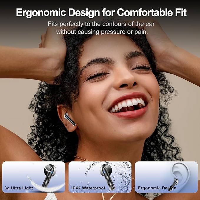 AI Translation Earbuds Real Time with Audio and Video Calls, 3-in-1 Language Translator Earbuds,164 Languages, 7 Translation Modes, 32H Buletooth 5.3 Headphones with Mic Translating Device