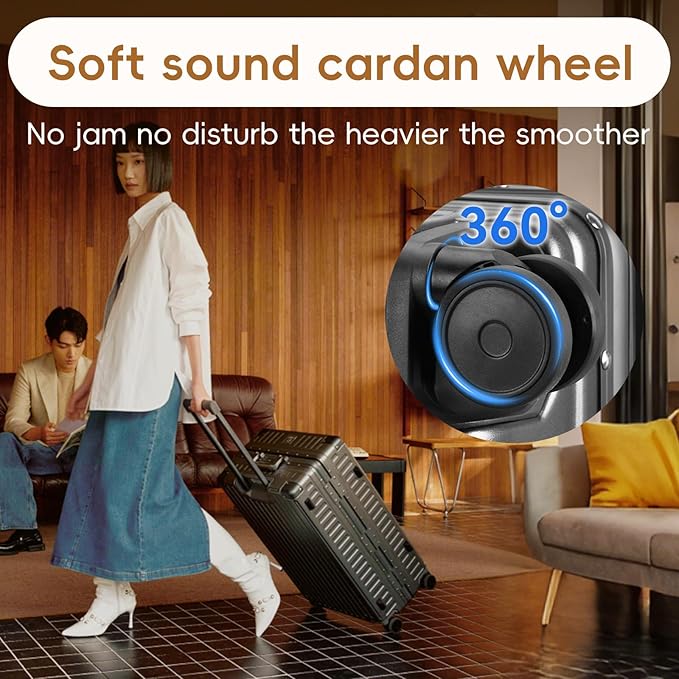 ROAMING Zipperless Luggage 26 Inch with Aluminum Frame, Checked-Large Lightweight 3-Layer PC Hard Shell Suitcase with Spinner Wheels, Metal Travel Luggage with Three TSA Locks, gray