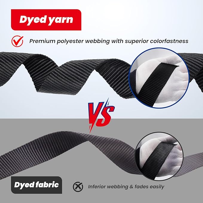 MOCA Heavy Duty Ratchet Tie Down Straps - 5200 Lbs Breaking Strength 1.6" x 8', Includes 4 Heavy Duty Ratchet Padded Handles & Coated Chromoly S Hooks & 4 Soft Loop Tie-Downs
