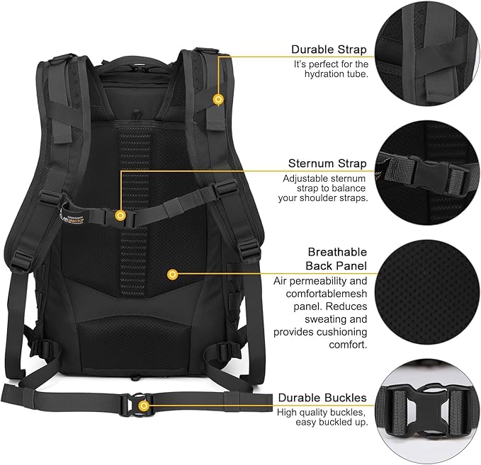 Mardingtop 30L Molle Military Backpack, Tactical Backpack for Men, Cordura Backpack for Hiking,Camping,Trekking