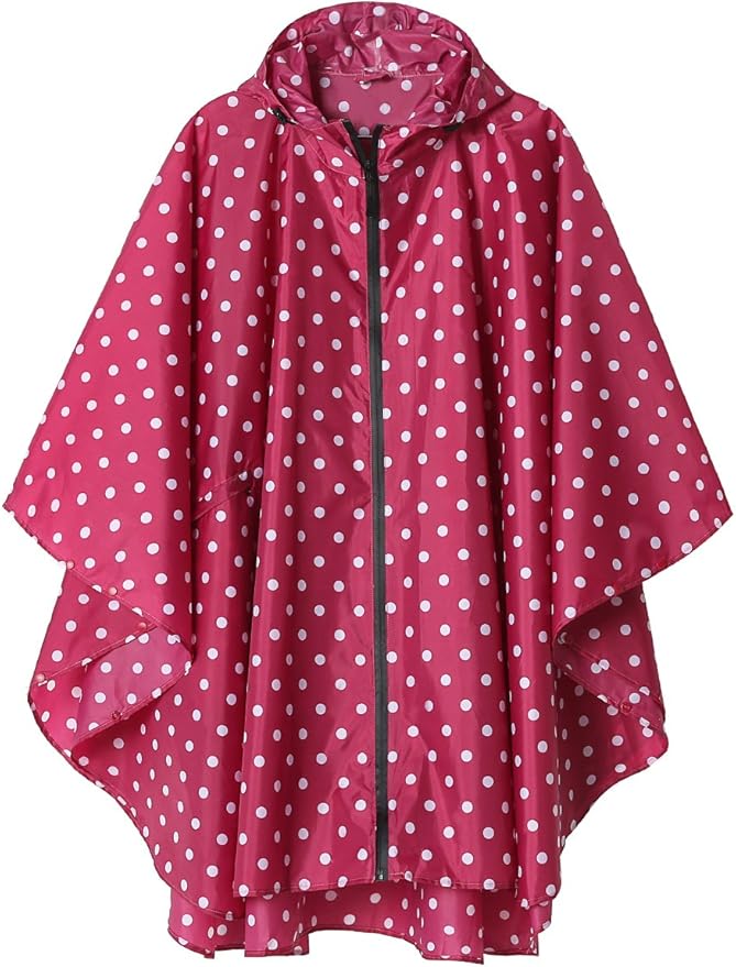 SaphiRose Unisex Rain Poncho Raincoat Hooded for Adults Women with Pockets