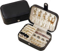 Travel Jewelry Box,Jewelry Travel Case, Small Jewelry Box,2 Layer Travel Jewlery Case, PU Leather Mini Portable Jewerly Storage Display Holder for Earrings, Ring, Necklaces, Bracelets