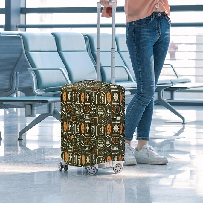HYPER VENTURE Washable Luggage Cover - Fashion Suitcase Protector Fits 23-26 Inch Luggage (Wilderness Mark, M)