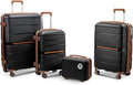 4-Piece Hardshell Luggage Set with TSA Locks, Expandable Suitcases and Silent Spinner Wheels - Vibrant Colors for Easy Identification (14/20/24/28 Inch) - Family Travel Suitcase Sets