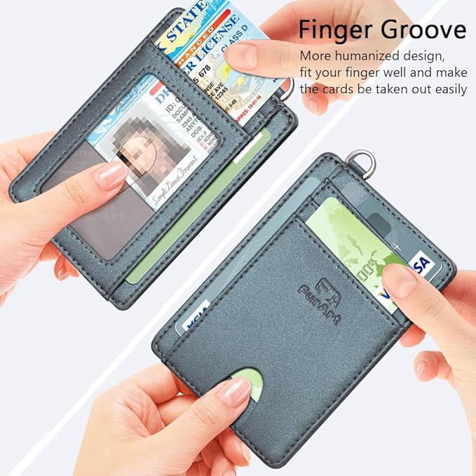 FurArt Slim Minimalist Wallet, Front Pocket Wallets, RFID Blocking, Credit Card Holder for Men & Women